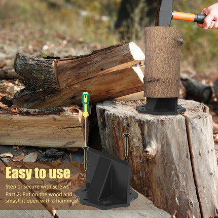 KindlePro | Carbon Steel Log Splitter with Portable Cloth Bag | Effortless Firewood Preparation 3