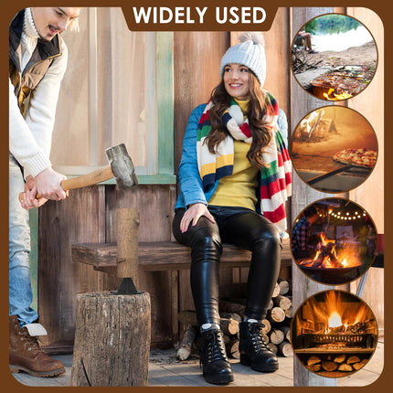 KindlePro | Carbon Steel Log Splitter with Portable Cloth Bag | Effortless Firewood Preparation 5