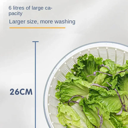 Kitchen Essentials | Compact One-Hand Spin Salad Spinner with Easy Drying Mechanism | Space-Saving Design for Fresh Salads 3