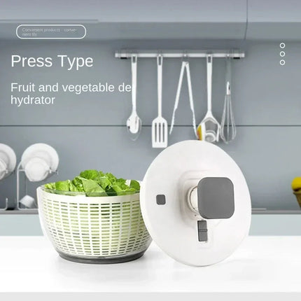 Kitchen Essentials | Compact One-Hand Spin Salad Spinner with Easy Drying Mechanism | Space-Saving Design for Fresh Salads 4