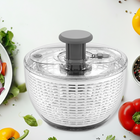 Kitchen Essentials | Manual Pump Salad Spinner with Non-Slip Base | Efficient Vegetable Dryer for Fresh Meals 0