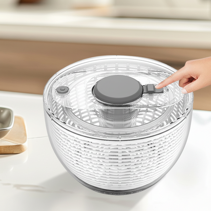 Kitchen Essentials | Manual Pump Salad Spinner with Non-Slip Base | Efficient Vegetable Dryer for Fresh Meals 2