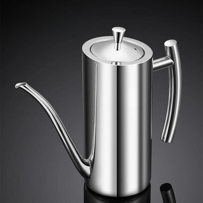 Kitchen Essentials | Olive Oil Dispenser Bottle with Precision Spout | Durable Stainless Steel Container for Controlled Pouring 0