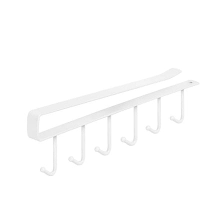 Seamless Nail-Free Wrought Iron Kitchen Rack with Versatile Hooks | Stylish Organizer for Kitchen, Office, and Wardrobe