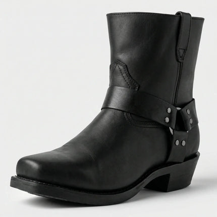 Mens Cowboy Boots, Slip On Boots for Men with Block Heel – image 5