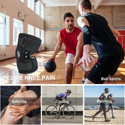 Knee Support Brace | Adjustable Hinged Design with Side Stabilizers | Optimal Stability for Sports and Recovery 3