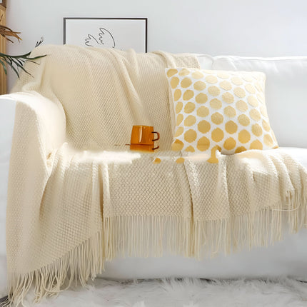 KnitCove | Stylish Knit Fleece Blanket with Plush Interior | Cozy Comfort for All Seasons 0
