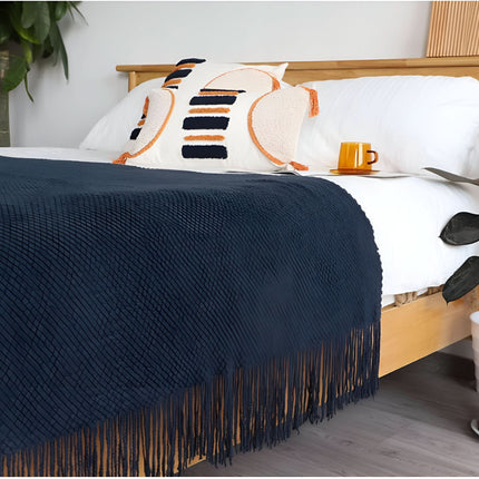 KnitCove | Stylish Knit Fleece Blanket with Plush Interior | Cozy Comfort for All Seasons 1
