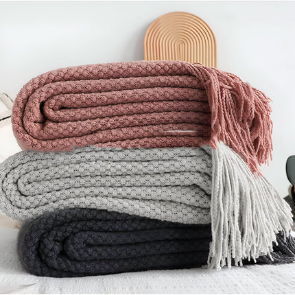 KnitCove | Stylish Knit Fleece Blanket with Plush Interior | Cozy Comfort for All Seasons 6