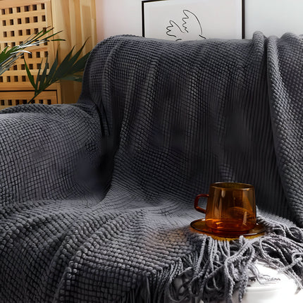 KnitCove | Stylish Knit Fleece Blanket with Plush Interior | Cozy Comfort for All Seasons 8