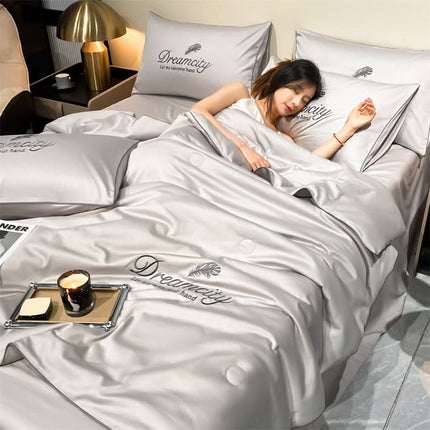 KühlTraum | Cooling Ice-Silk Duvet for Hot Nights with Breathable Fabric | Lightweight Comfort for Restful Sleep 5
