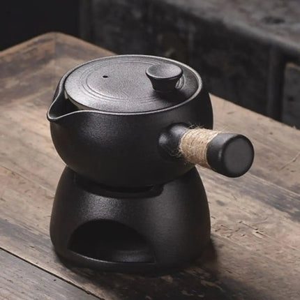 Japanese Teapot with Warmer, Ceramic Teapot with Side Handle