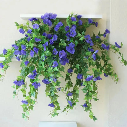 Artificial Morning Glory Flowers, Hanging Fake Flowers for Garden Decor – image 11
