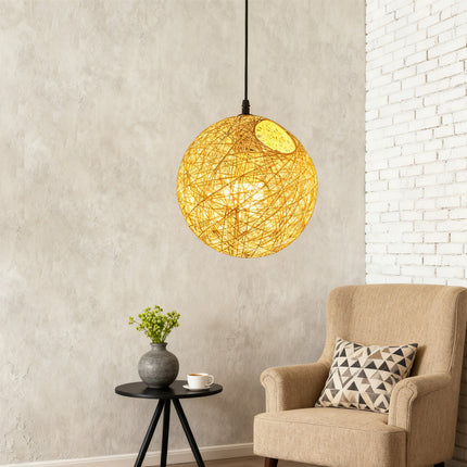 Dining Room Light Fixture, Rattan Pendant Light – image 16