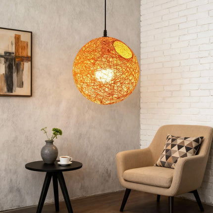 Dining Room Light Fixture, Rattan Pendant Light – image 22