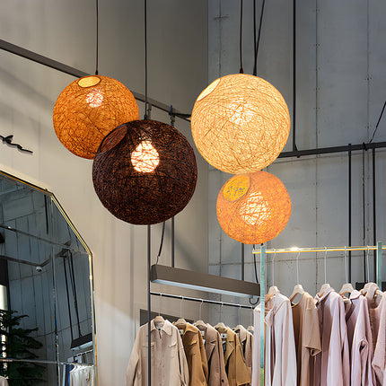 Dining Room Light Fixture, Rattan Pendant Light