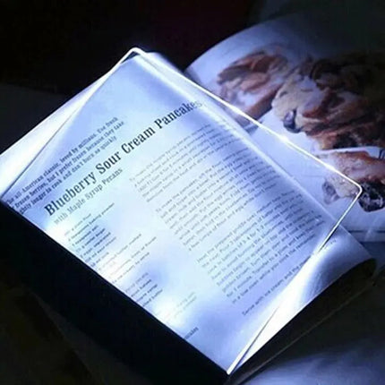 Book Light for Reading in Bed, Flat LED Reading Light with 2 Brightness Levels