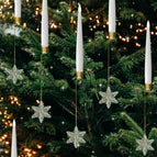 6x Snowflake Candles