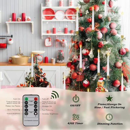 LED Christmas Tree Lights with Remote Control & Warm Glow | Battery-Powered Holiday Decor for Safe Enchantment 8