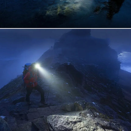 LED Headlamp with Zoom & Rechargeable Battery | Waterproof Design for All Weather Adventures 3