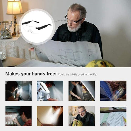 LED Magnifying Glasses for Reading with Adjustable Light | Hands-Free Design for Enhanced Comfort 2
