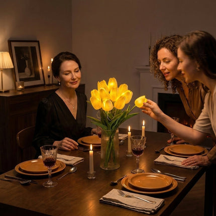 LED Tulip Bouquet Light | Lifelike Design with Automatic Timer | Warm Glow for Year-Round Elegance 1