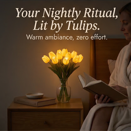 LED Tulip Bouquet Light | Lifelike Design with Automatic Timer | Warm Glow for Year-Round Elegance 6