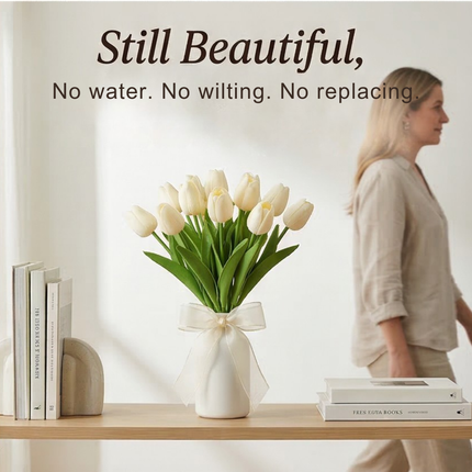 LED Tulip Bouquet Light | Lifelike Design with Automatic Timer | Warm Glow for Year-Round Elegance 7