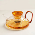 Glass Tea Set with Infuser, Heat Resistant Glass Teapot with Removable Infuser, Tea Cup Set of 2 Glass Teacups