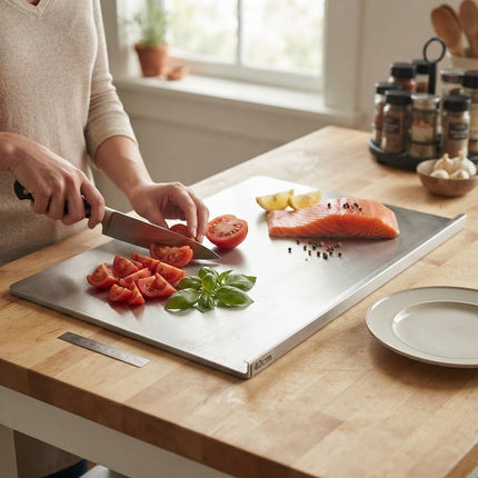 Stainless Steel Large Cutting Board with Double-Sided Functionality | Durable and Hygienic for Versatile Food Preparation_01