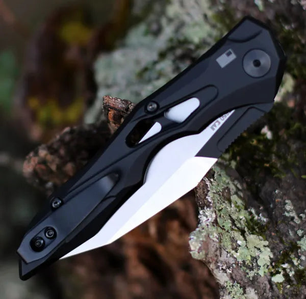 Launch-13 | Swift Fold Auto Utility Tool with Wharncliffe Blade | Compact Design for Outdoor Adventures 1