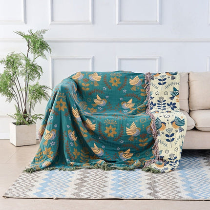 Layered Comfort | Reversible Throw Blanket with Boho Design | Cozy Decorative Layering for Home 0