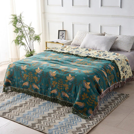 Layered Comfort | Reversible Throw Blanket with Boho Design | Cozy Decorative Layering for Home 1
