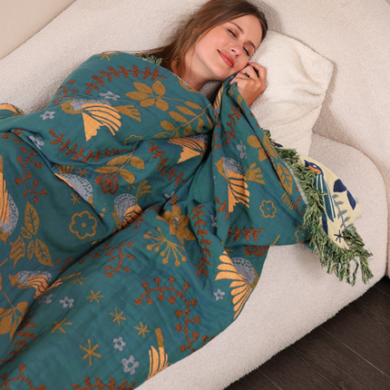 Layered Comfort | Reversible Throw Blanket with Boho Design | Cozy Decorative Layering for Home 4