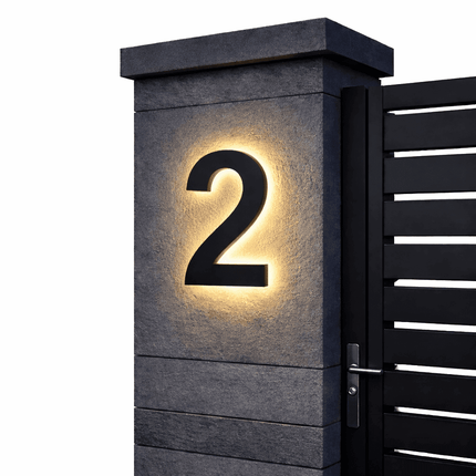 Modern House Numbers with LED Light, Backlit Address Sign in Stainless Steel – image 11