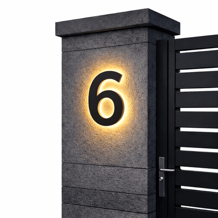 Modern House Numbers with LED Light, Illuminated House Number Sign for Outdoor – image 12