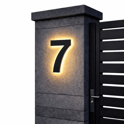 Modern House Numbers with LED Light, Illuminated House Number Sign for Outdoor – image 16