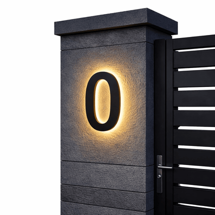 Modern House Numbers with LED Light, Illuminated House Number Sign for Outdoor – image 8
