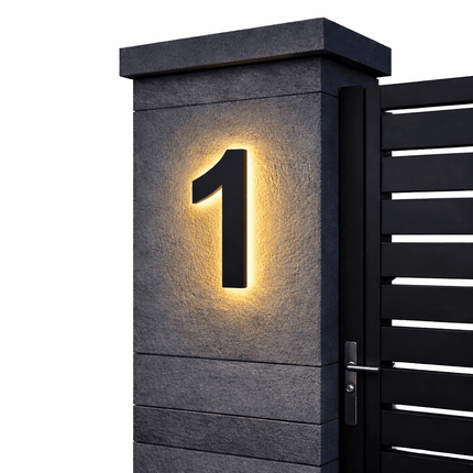 Modern House Numbers with LED Light, Backlit Address Sign in Stainless Steel – image 9