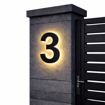 Modern House Numbers with LED Light, Illuminated House Number Sign for Outdoor – image 10