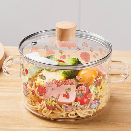 Glass Soup Pot with Lid, Non Stick Stew Pot for Noodles – image 4