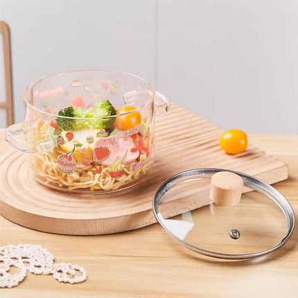 Glass Soup Pot with Lid, Cute Cupcake Glass Cookware with Double Handles – image 7