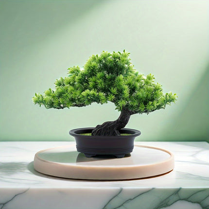 Lifelike Decorative Plant | Artificial Bonsai Tree with Realistic Leaves | Perfect for Indoor Decor and No Maintenance 0