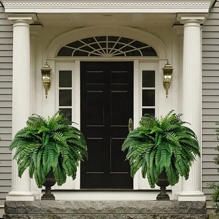 Lifelike Faux Boston Fern | UV Resistant Artificial Plant for Indoor & Outdoor Decor 0
