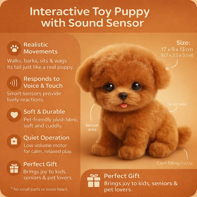 Lifelike Puppy Plush Toy | Interactive Sound Features for Endless Joy 1