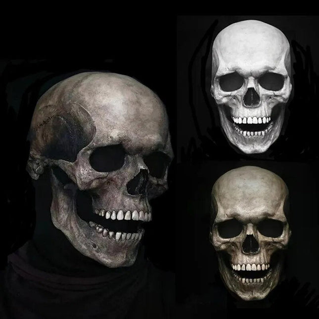 Lifelike Skull Mask | Realistic Skeleton Face Mask with Moving Jaw | Perfect for Halloween and Cosplay 1