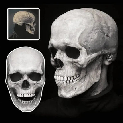 Lifelike Skull Mask | Realistic Skeleton Face Mask with Moving Jaw | Perfect for Halloween and Cosplay 4
