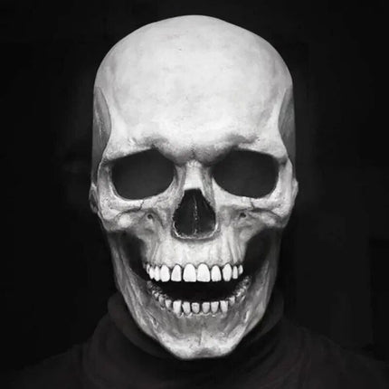 Lifelike Skull Mask | Realistic Skeleton Face Mask with Moving Jaw | Perfect for Halloween and Cosplay 5