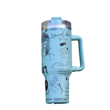 Stainless Steel Tumbler with Handle and Straw, Insulated Tumbler with Flip Lid – image 13