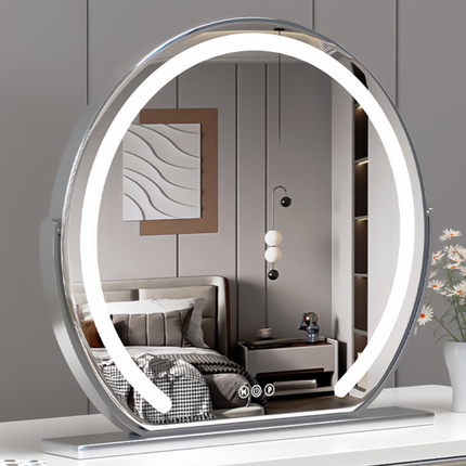 Lighted Vanity Mirror with 360° Rotation & Adjustable Brightness | Modern Makeup Essential for Flawless Grooming 3